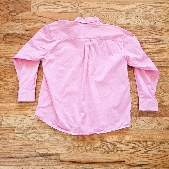 Ariat Size XXL Mens Pink Cotton Twill Button Up Collared Shirt Long Sleeve Roomy - Picture 6 of 9
